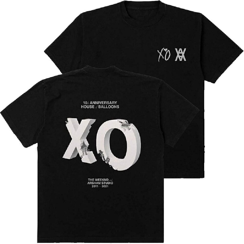 The Weeknd x Daniel Arsham House of Balloons 10 Year Anniversary Black Tshirt